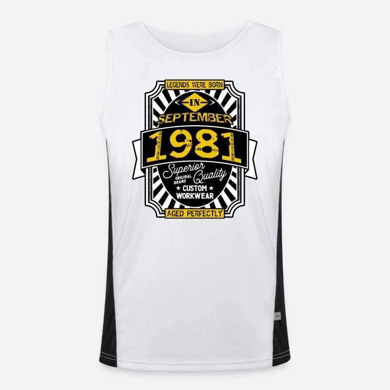 1981 SEPTEMBER Men's Functional Contrast Tank Top 