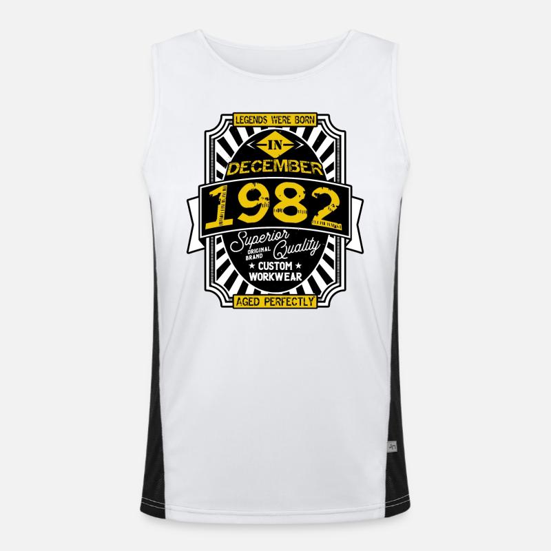 1982 DEZEMBER Funktionelles Kontrast-Tank Top für Männer 