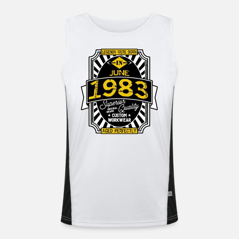 JUNI 1984 Funktionelles Kontrast-Tank Top für Männer 