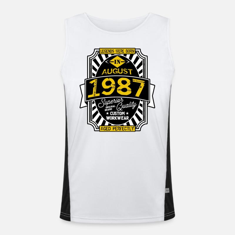 AUGUST 1987 Funktionelles Kontrast-Tank Top für Männer 