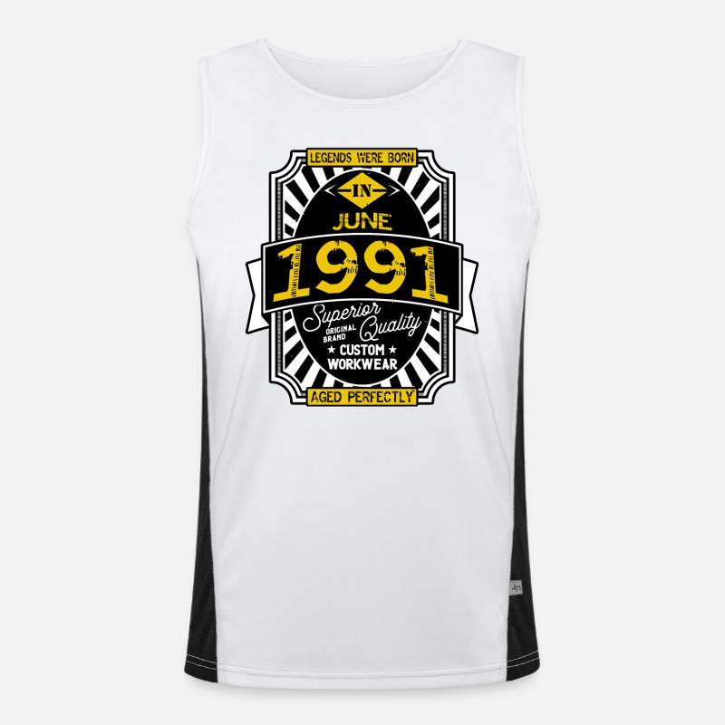 JUNI 1991 Funktionelles Kontrast-Tank Top für Männer 