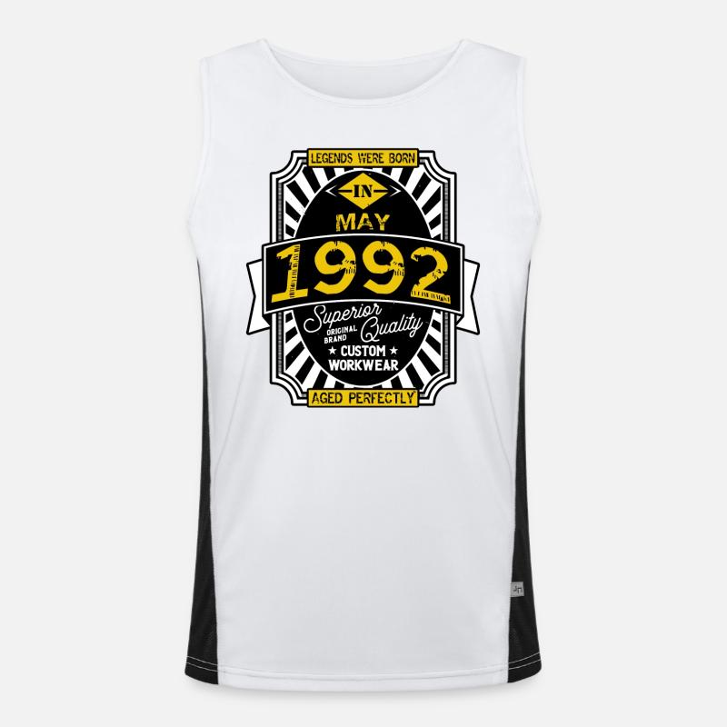 1992 MAY Men's Functional Contrast Tank Top 