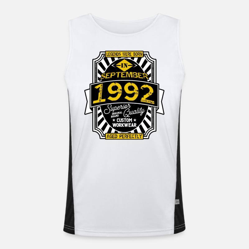 SEPTEMBER 1992 Funktionelles Kontrast-Tank Top für Männer 
