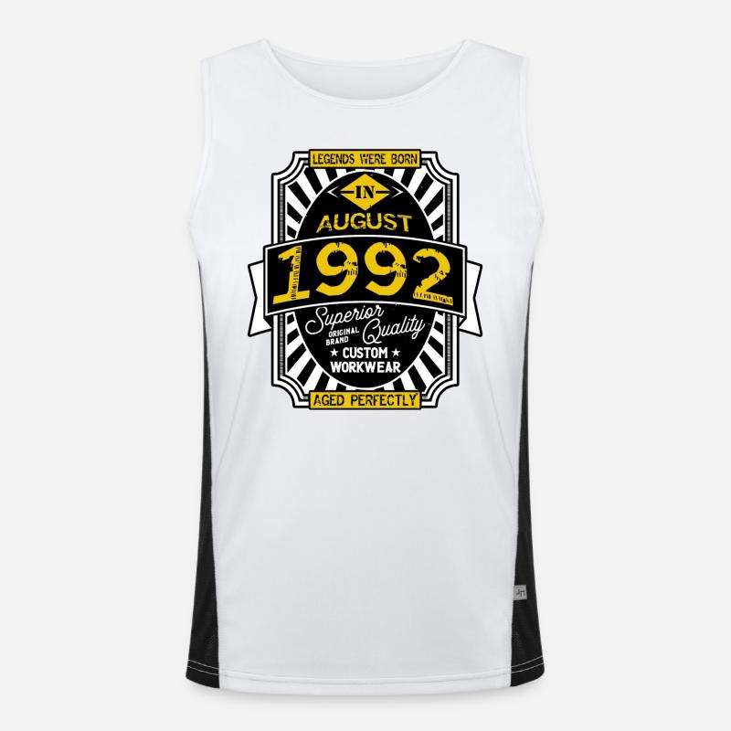 AUGUST 1992 Funktionelles Kontrast-Tank Top für Männer 