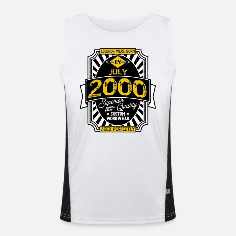 2000 JULY Débardeur respirant contrasté Homme 