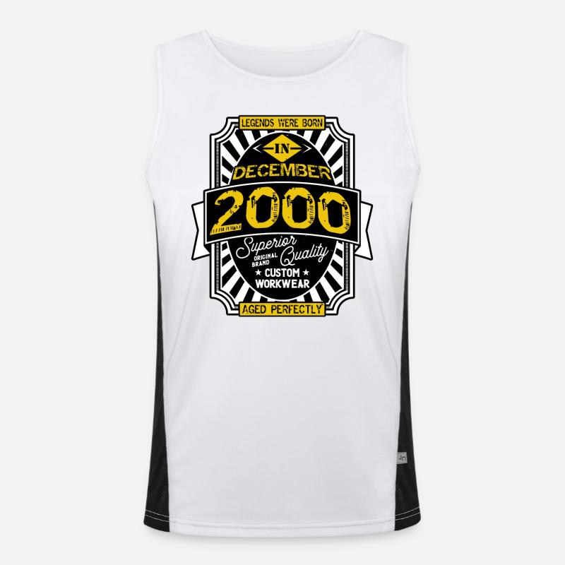 DEZEMBER 2000 Funktionelles Kontrast-Tank Top für Männer 