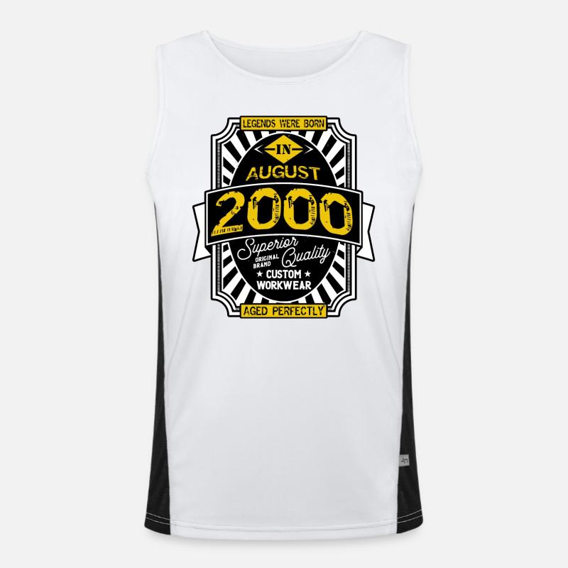 AUGUST 2000 Funktionelles Kontrast-Tank Top für Männer 