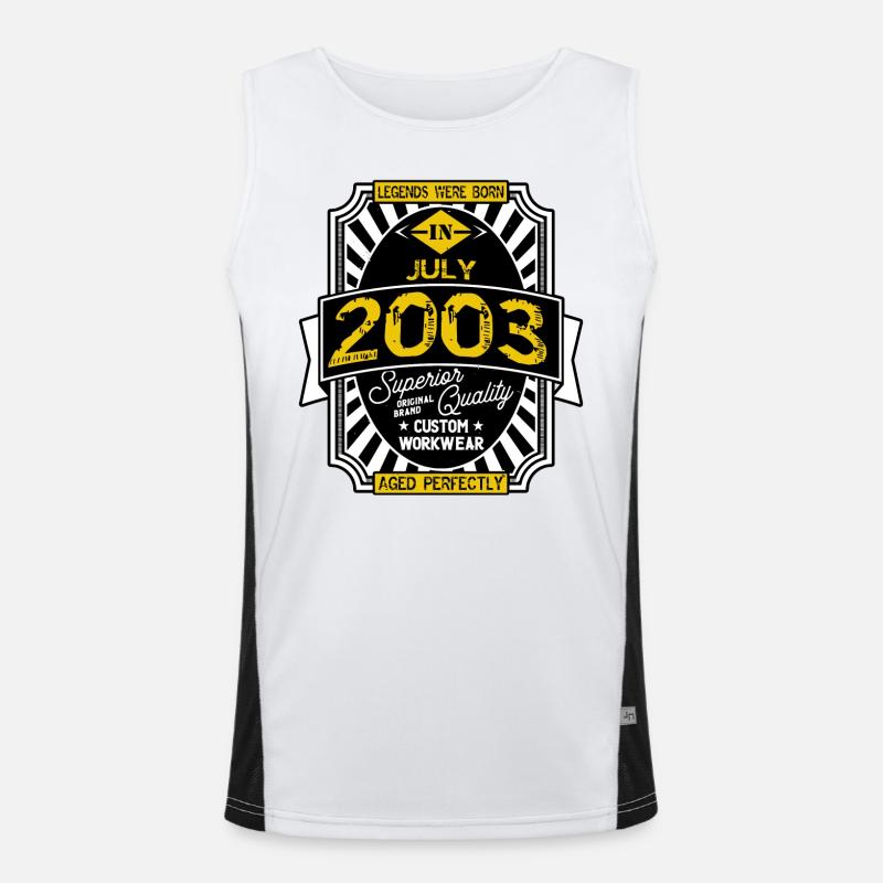 2003 JULI Funktionelles Kontrast-Tank Top für Männer 