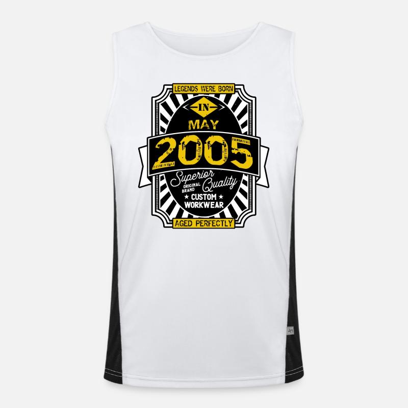 2005 MAY Men's Functional Contrast Tank Top 