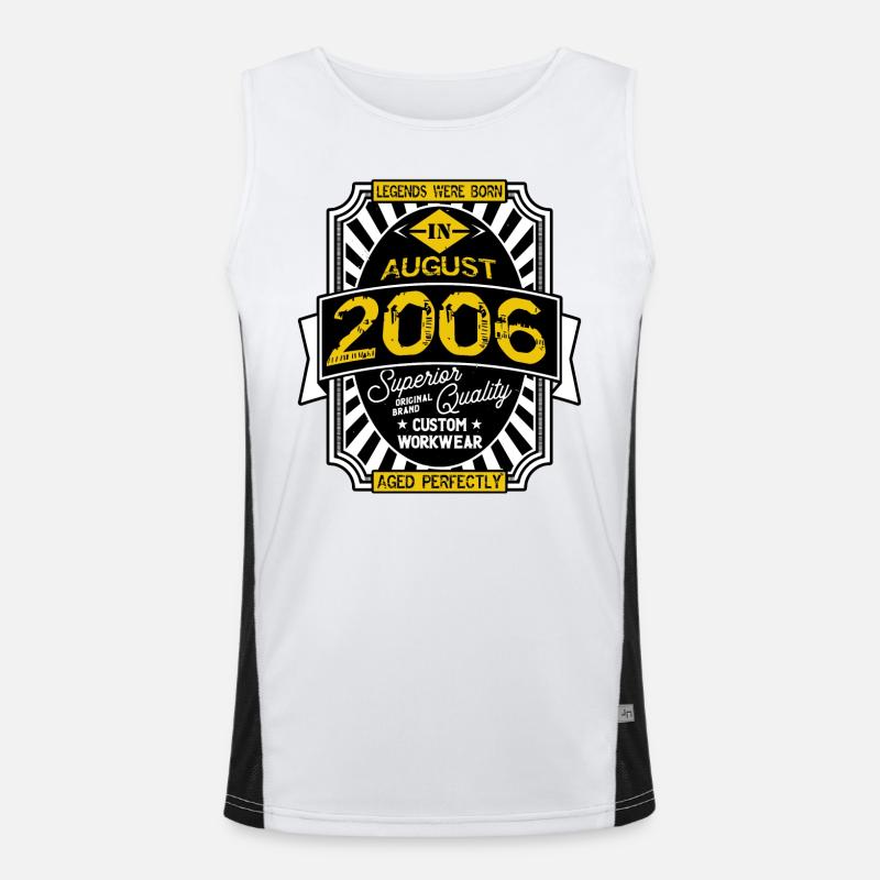 2006 AUGUST Men's Functional Contrast Tank Top 