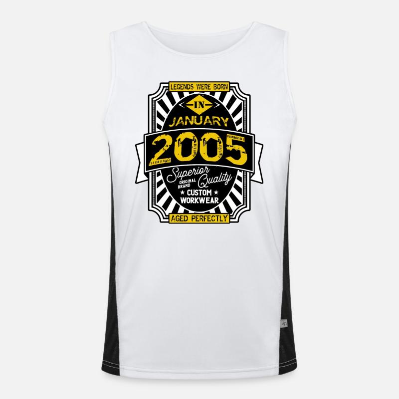 2005 JANUAR Funktionelles Kontrast-Tank Top für Männer 