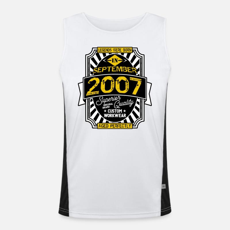 SEPTEMBER 2007 Funktionelles Kontrast-Tank Top für Männer 