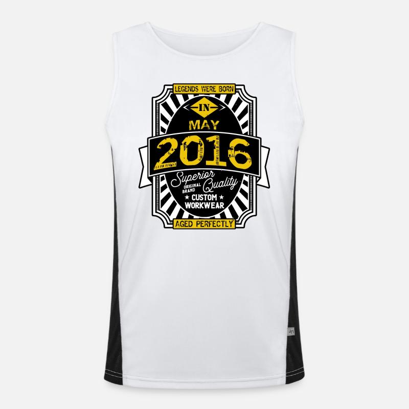 2016 MAY Men's Functional Contrast Tank Top 