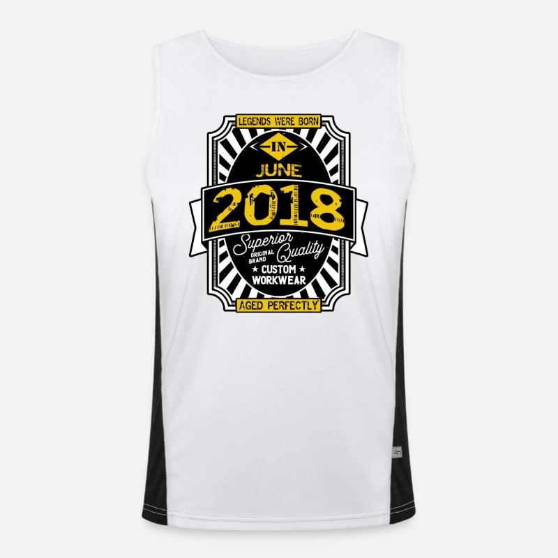 2018 JUNI Funktionelles Kontrast-Tank Top für Männer 