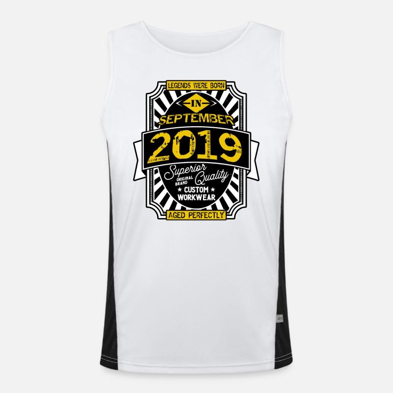 SEPTEMBER 2019 Funktionelles Kontrast-Tank Top für Männer 