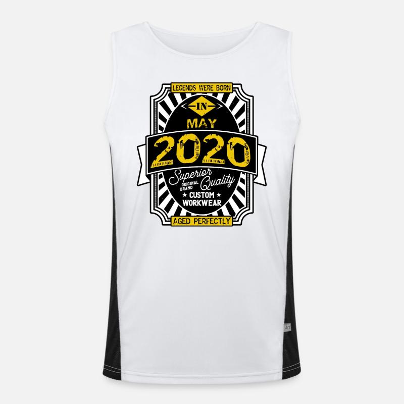 2020 MAY Débardeur respirant contrasté Homme 