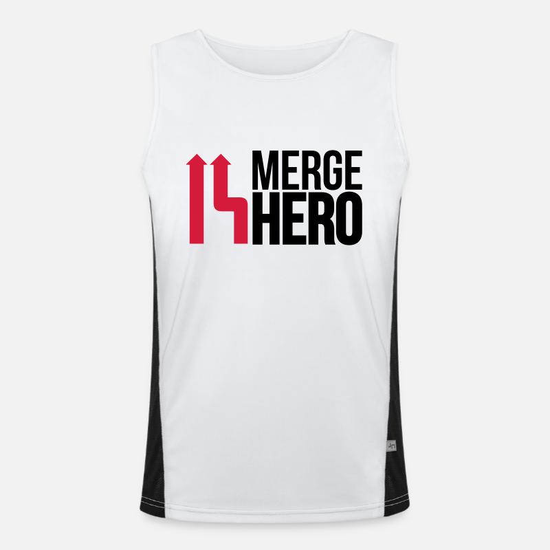 Merge Code Held Funktionelles Kontrast-Tank Top für Männer 