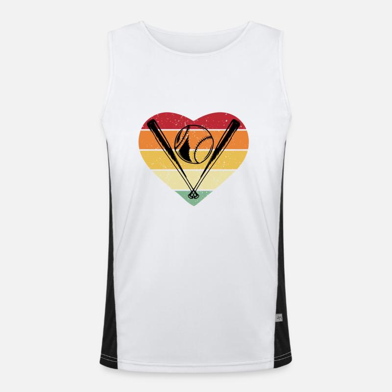 retro vintage sunset baseball Débardeur respirant contrasté Homme 