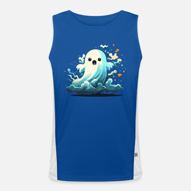 Cloudy Ghost Men's Functional Contrast Tank Top 