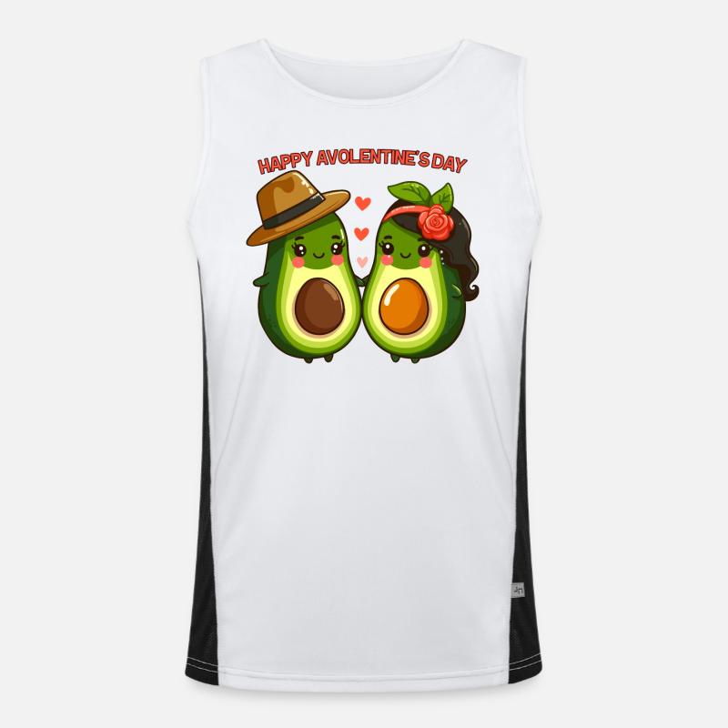 Happy Avolentines Day Men's Functional Contrast Tank Top 