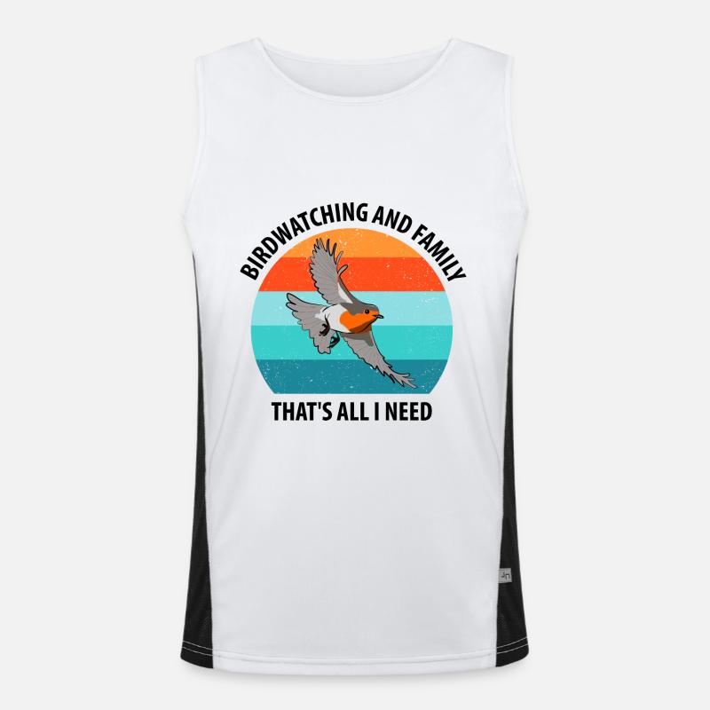 Bird Watching Bird Watching Birding Bird Men's Functional Contrast Tank Top 