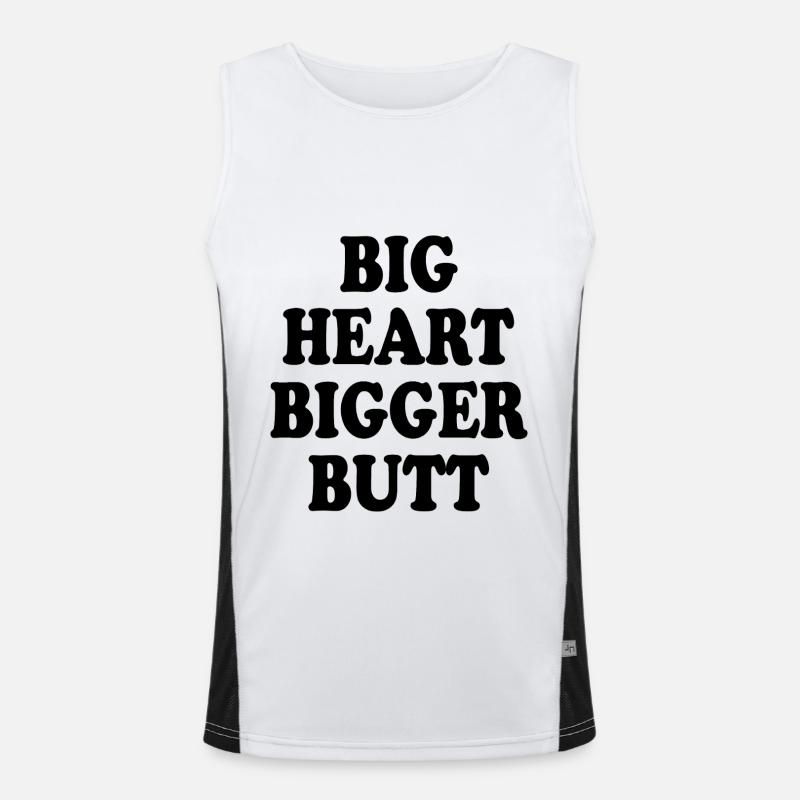 big heart bigger butt Funktionelles Kontrast-Tank Top für Männer 
