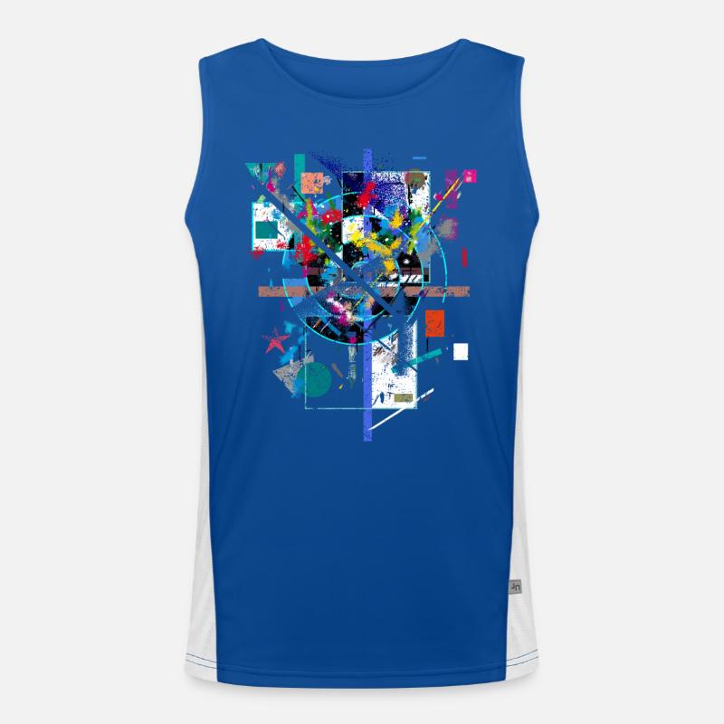 Abstract Men's Functional Contrast Tank Top 