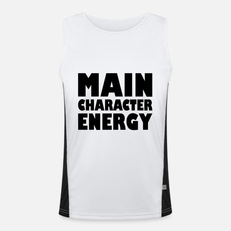 Main character energy Men's Functional Contrast Tank Top 