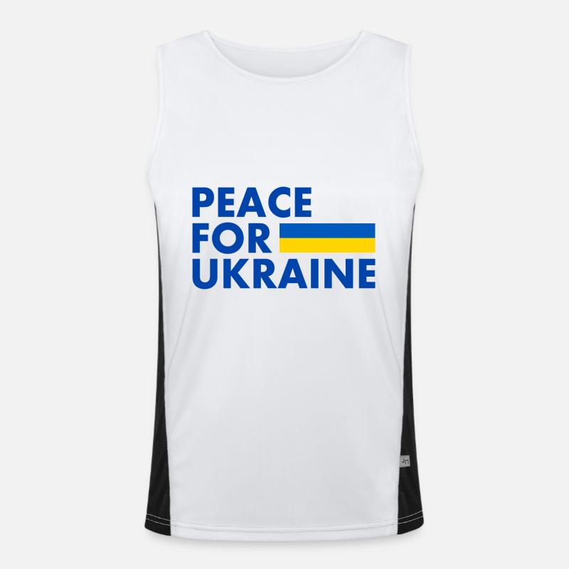 Peace for ukraine Funktionelles Kontrast-Tank Top für Männer 