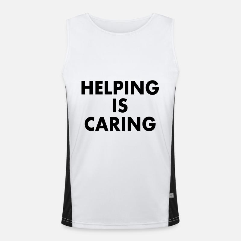 Helping is caring Funktionelles Kontrast-Tank Top für Männer 