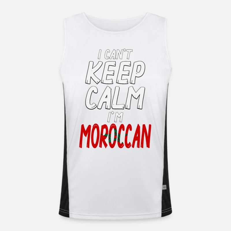 Keep Calm I´m Morrocan Débardeur respirant contrasté Homme 