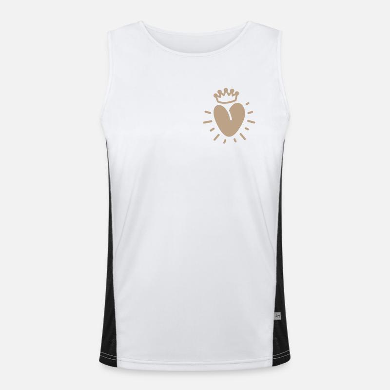 Crowned Heart – A romantic and chic design Men's Functional Contrast Tank Top 