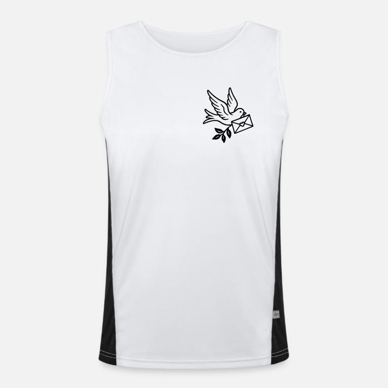 Wedding - Dove Letter Men's Functional Contrast Tank Top 
