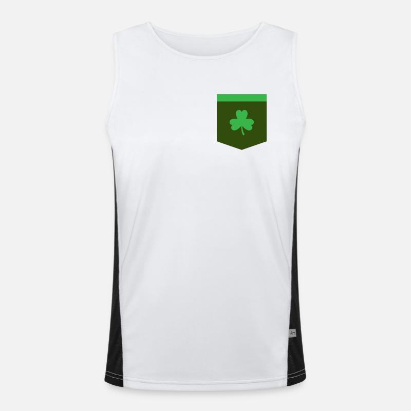 St Patricks Day - Pocket Men's Functional Contrast Tank Top 