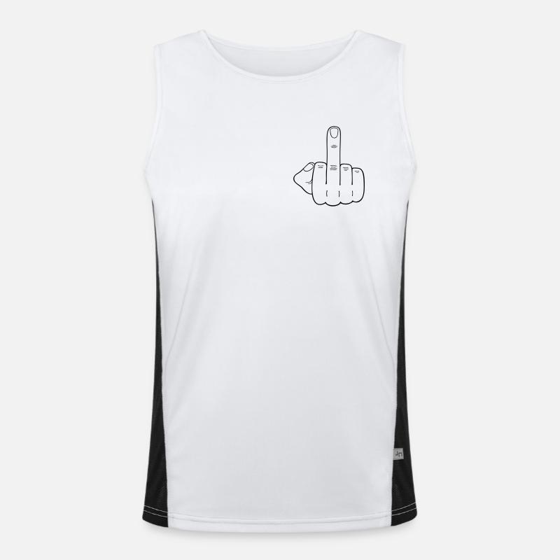 Middle Finger by ReenBerlin Men's Functional Contrast Tank Top 