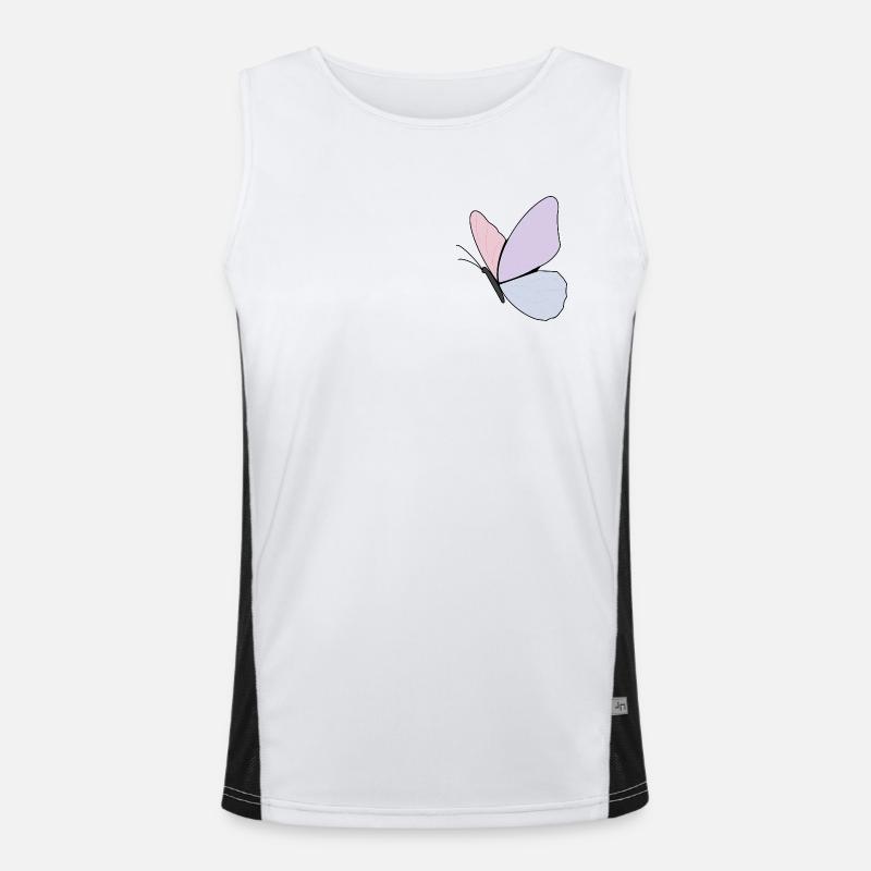 Conception de papillon pastel Débardeur respirant contrasté Homme 