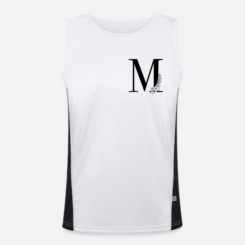 Buchstabe M Funktionelles Kontrast-Tank Top für Männer 