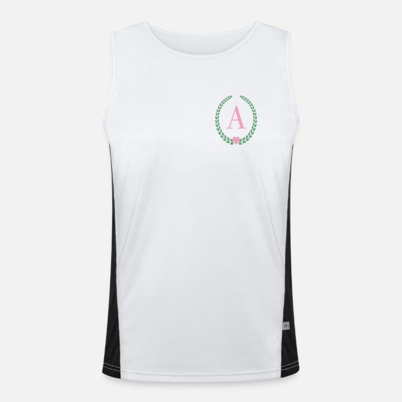 Letter A monogram Men's Functional Contrast Tank Top 