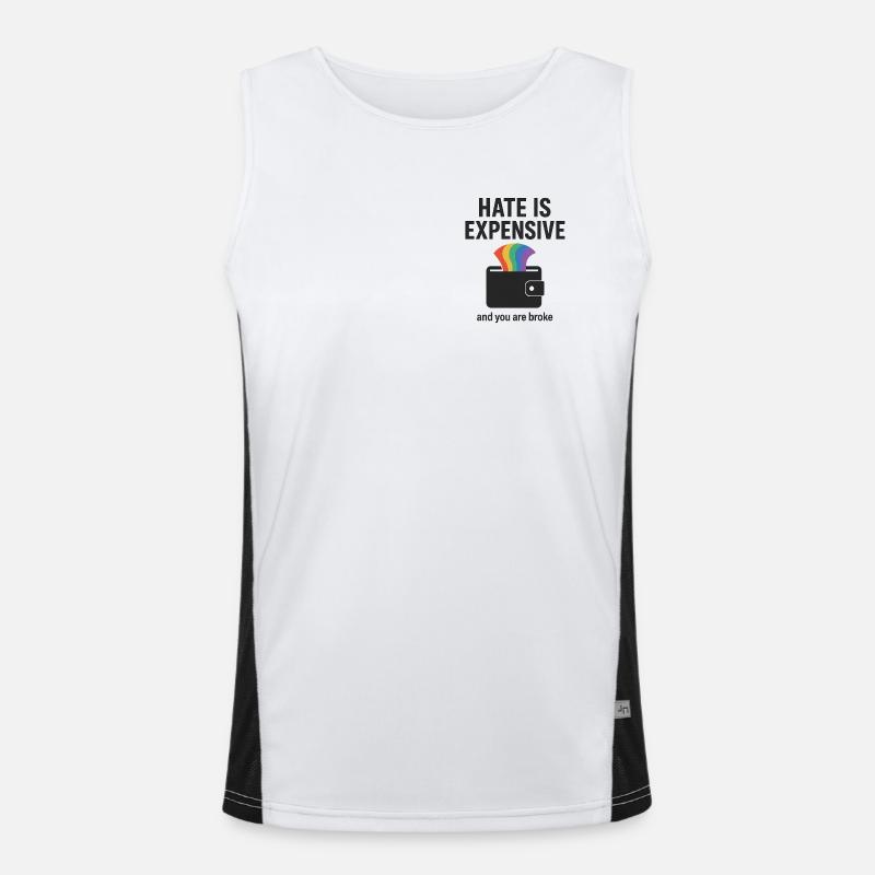 Hate Is Expensive Wallet Graphic Men's Functional Contrast Tank Top 