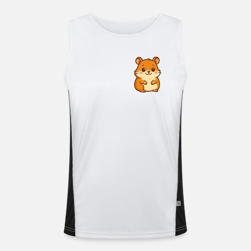 Hamster Funktionelles Kontrast-Tank Top für Männer 