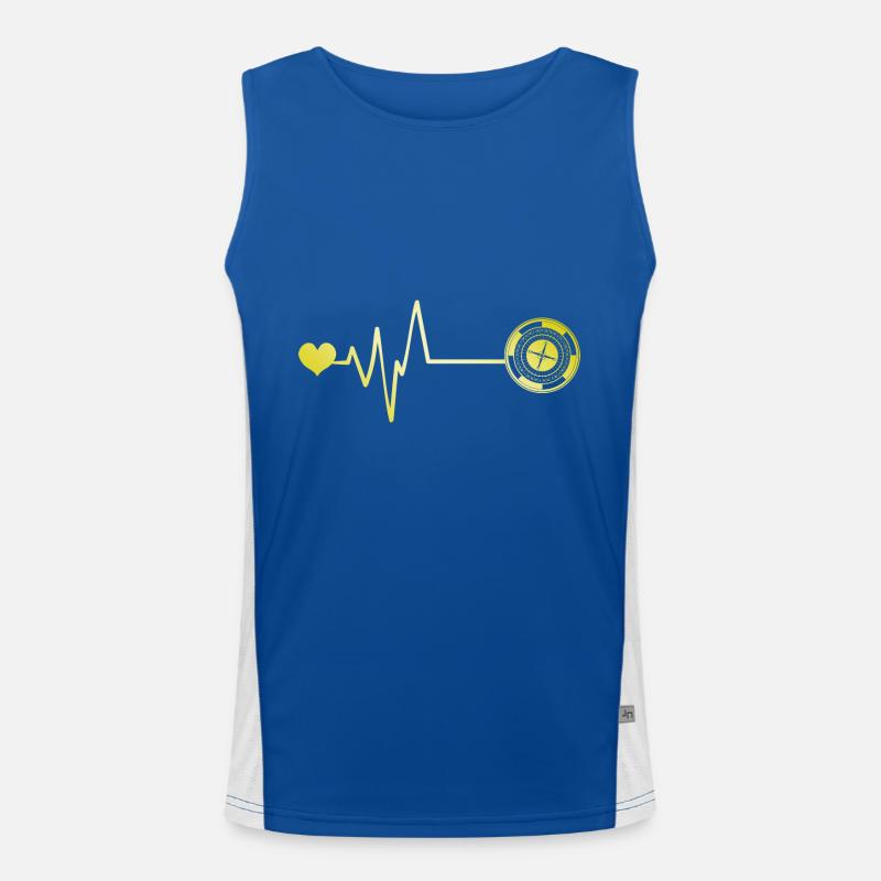 Roulette Pulse Heart Men's Functional Contrast Tank Top 