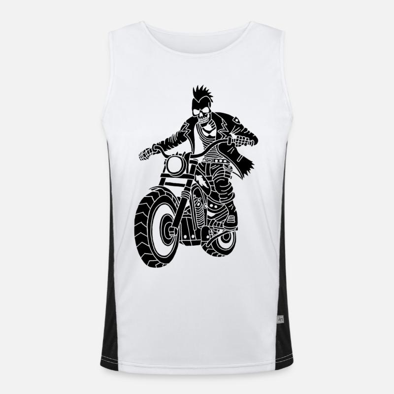 The Black Biker from Hell Men's Functional Contrast Tank Top 