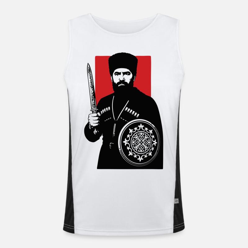 Chechen Warrior Men's Functional Contrast Tank Top 