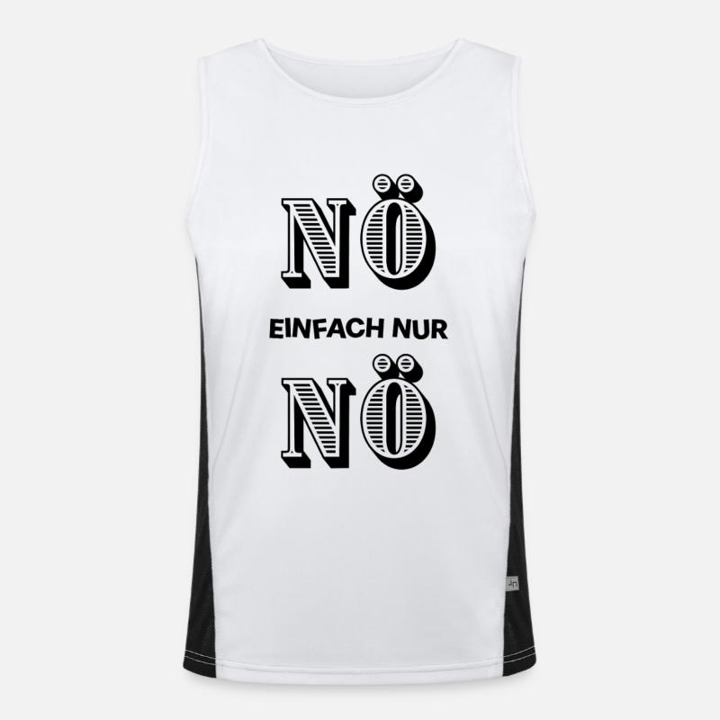 NÖ einfach nur Nö - dagegen anti null Bock Funktionelles Kontrast-Tank Top für Männer 