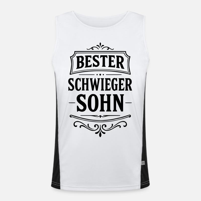 Bester Schwiegersohn Geschenk Weihnachten Funktionelles Kontrast-Tank Top für Männer 