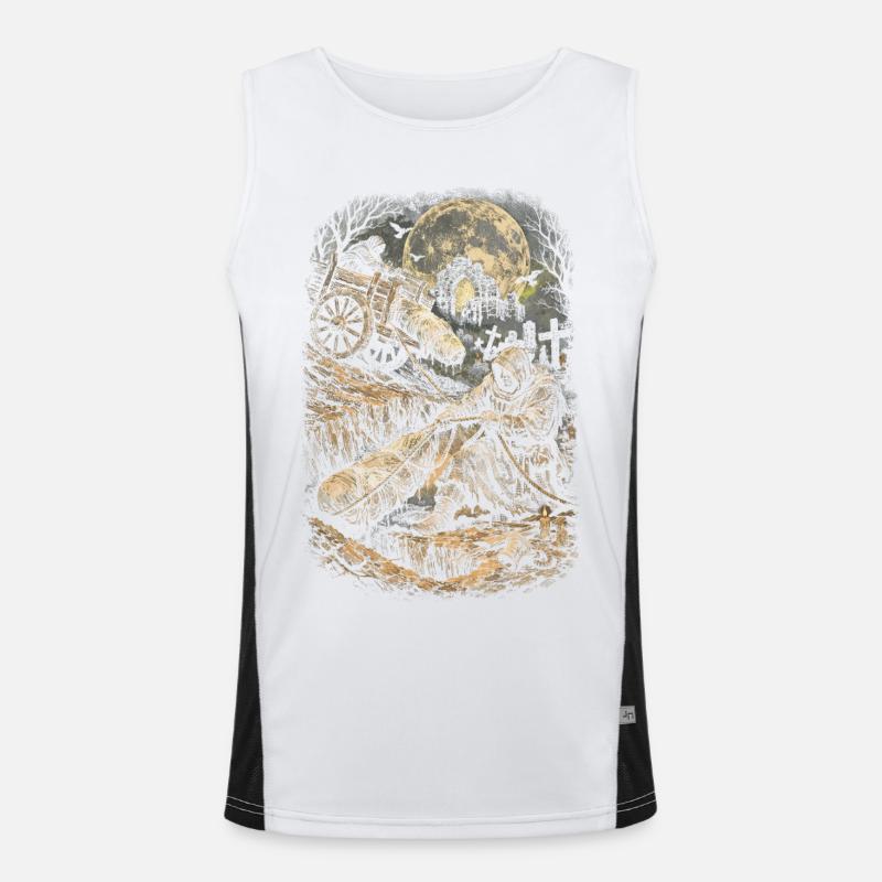 Friedhof Goth Humor Funktionelles Kontrast-Tank Top für Männer 