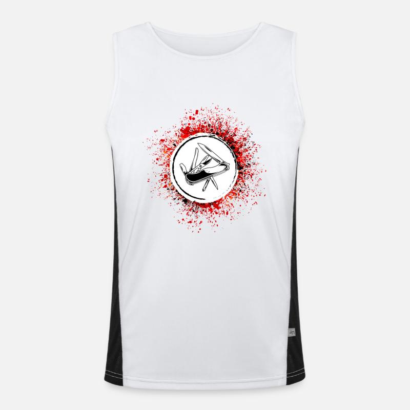 Pocket knife icon Men's Functional Contrast Tank Top 
