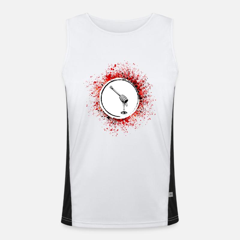 Stick chisel icon beekeeper Men's Functional Contrast Tank Top 