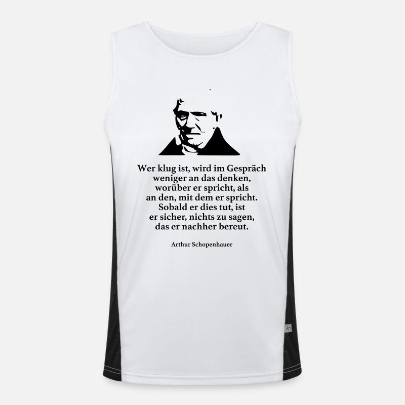 Schopenhauer: Whoever is wise will be less in conversation Men's Functional Contrast Tank Top 