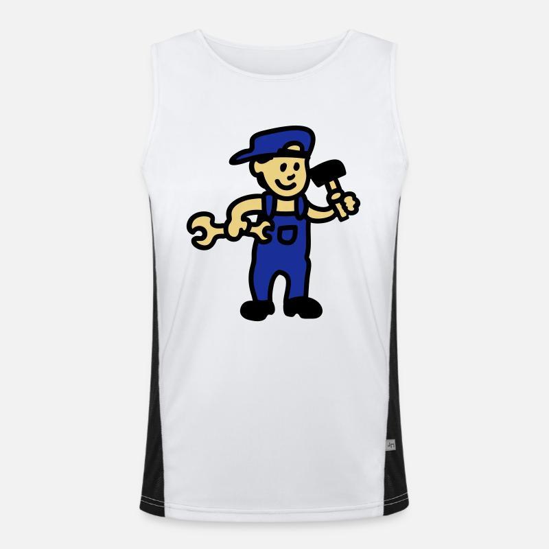 Handwerker 3 Funktionelles Kontrast-Tank Top für Männer 